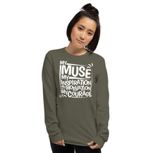 Load image into Gallery viewer, My Muse White Long Sleeve T-Shirt