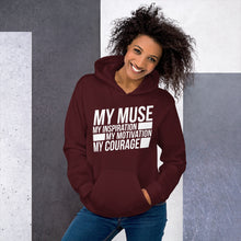 Load image into Gallery viewer, My Muse White Unisex Hoodie